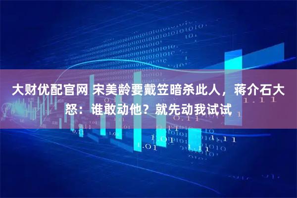 大财优配官网 宋美龄要戴笠暗杀此人，蒋介石大怒：谁敢动他？就先动我试试